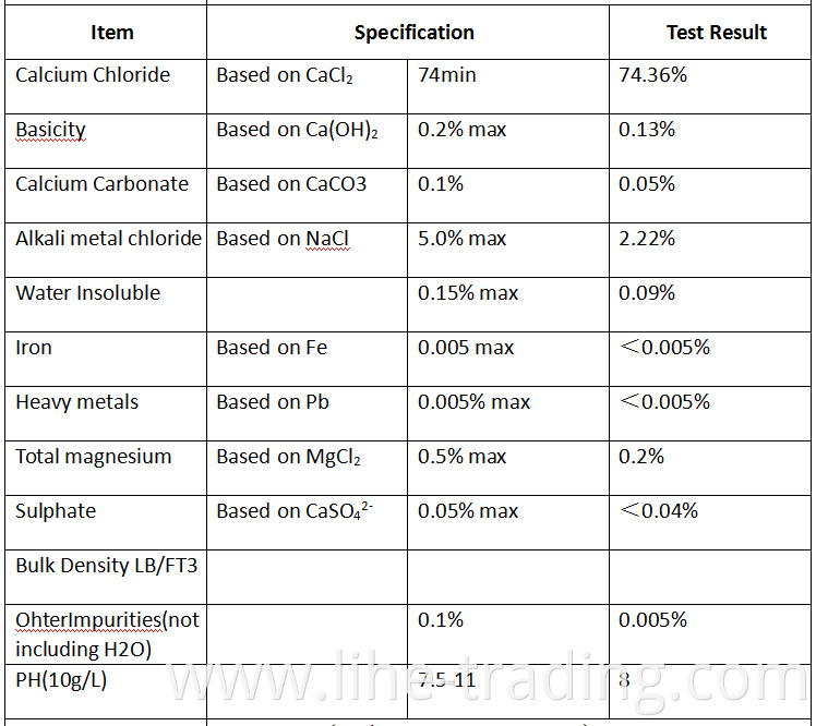 CALCIUM chLORIDE pOWDER 74%